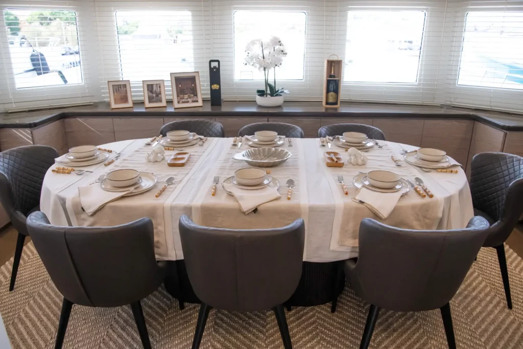 Terranova yacht for sale dining room